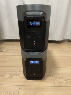 EF ECOFLOW Portable Power Station DELTA Max, 2400w Solar Generator, Full Charge in 1 Hr, 2016Wh Solar Powered Generator for Home Backup
