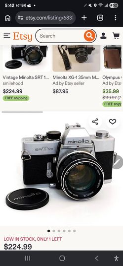 Minolta SRT 101 35mm SLR Film Camera Rokkor-PF 1:1.4 f=58mm