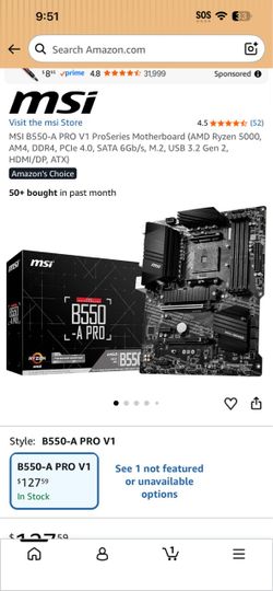 MSI B550-A PRO V1 ATX Motherboard