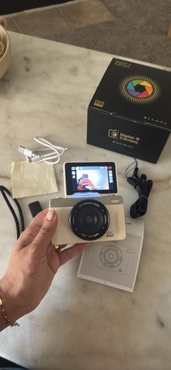 4K Digital Camera for Photography, 64MP Autofocus WiFi Camera for YouTube, Compact 3-Inch Travel Camera with 180° Flip Screen for Beginners with Zoom