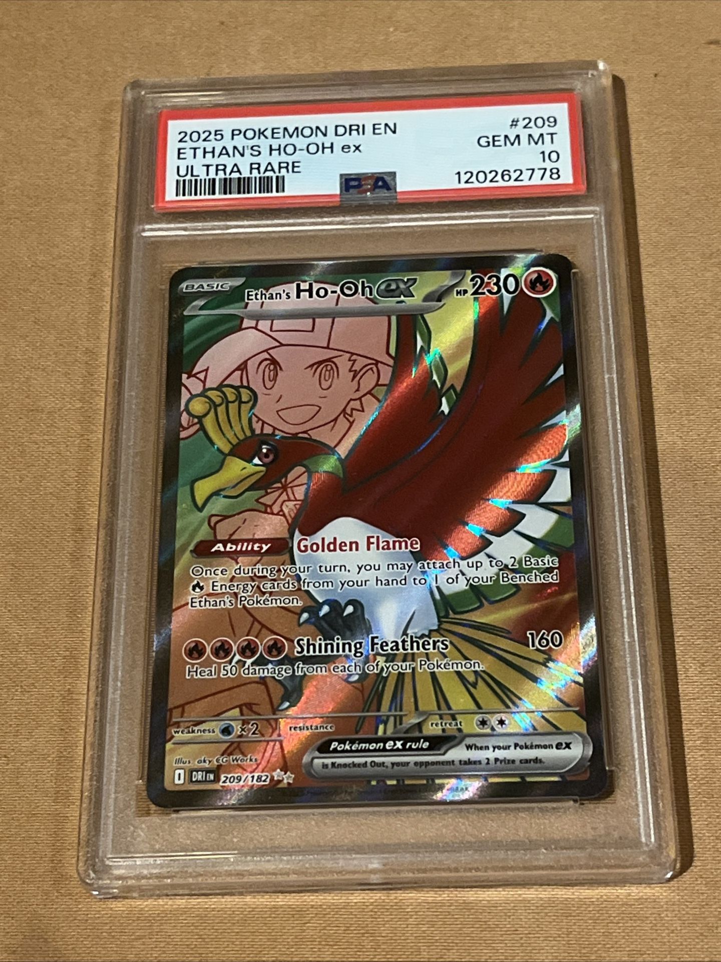 Ethan's Ho-Oh ex 209/182 - Sv10: Destined Rivals Holo PSA 10 Gem Mint