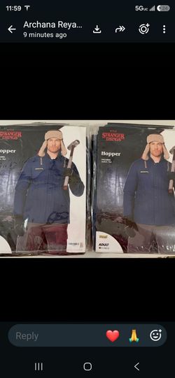 Halloween costume Stranger Things Hopper ( adult XL size) new