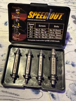 Speed Out Damaged Screw Extractor 4-Piece Set