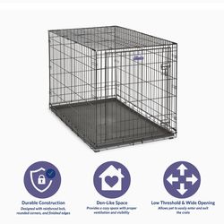 48" New in Box! Foldable Wire Dog Crate w/ Tray and Divider