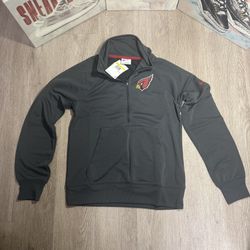 New Arizona Cardinals Nike Womens Premium Raglan Performance Half-Zip Sweatshirt - Charcoal size S , L available 