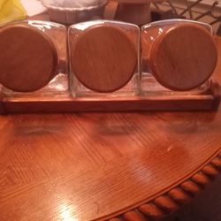 3 Vintage Glass Containers 