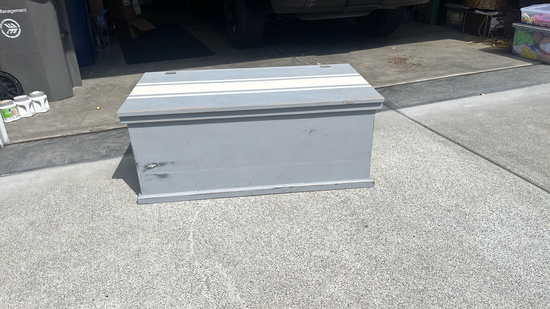 Large Painted Solid Wood Chest
