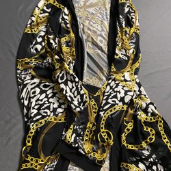 This Is a White And Black And Yellow Two Piece 