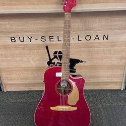 Fender Redondo Player Acoustic-Electric Guitar Apple Red