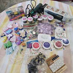 Never used arts and crafts, scrap booking, embossing and fabric paint.