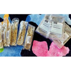 Made By Design V Hook Chrome Shower Curtain Rings AND Polished Gold 