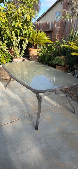 Glass outdoors table