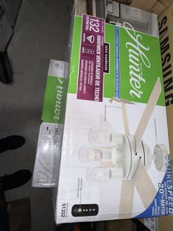  52-in Matte Silver with Light Gray Oak Blades Ceiling Fan With Light - Remote Included (5 -Blade )