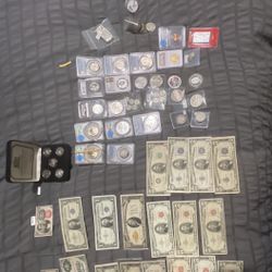 Coins, Notes, Gold,silver