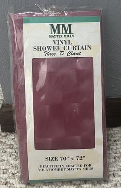 New vinyl shower curtain