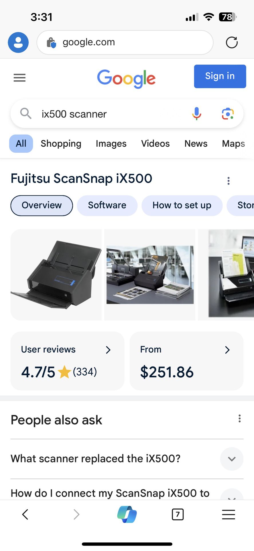 Fujitsu Ix500 Scansnap Scanner