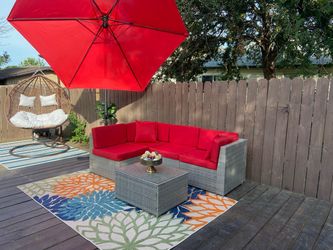 New inbox 10ft hanging umbrella with stand