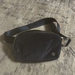 LuLulemon Blue Corduroy Belt Bag 