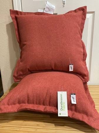 New Set of Dark Orange Deep Seat Back Cushion XL Patio Throw Pillow