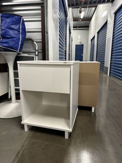 Modern White Nightstand