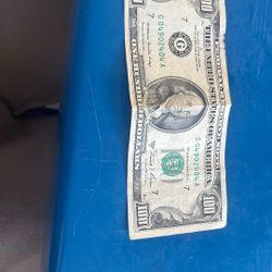 Hundred Dollar Bill 1969 York $100 Bill