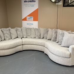 New 3pc Curved Sectional