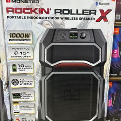 Monster Rockin' Roller X Indoor/Outdoor Wireless Portable Bluetooth Speaker