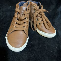 Cat & Jack Florian Ankle Boots Size 9 – Brown Zip-Up with Faux Laces