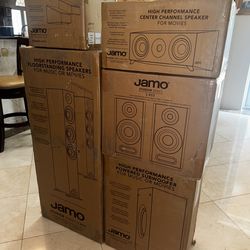 Jamo S 809 7.1 Home Theater Pack, 2x S 809 5" Floorstanding Speaker, 2x S 803 Bookshelf Speaker, S 81 Center Speaker, S 810 10" Subwoofer and More
