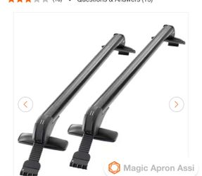Roof Rack Cross Bars, Universal Fit for Naked Roofs Without Raised/Flush Rails, 165 lbs. Capacity Rack, Aluminum