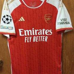 Arsenal 23/24 #8 Ødegaard With Champions League Patch Fits Men's Small (SLIM FIT)