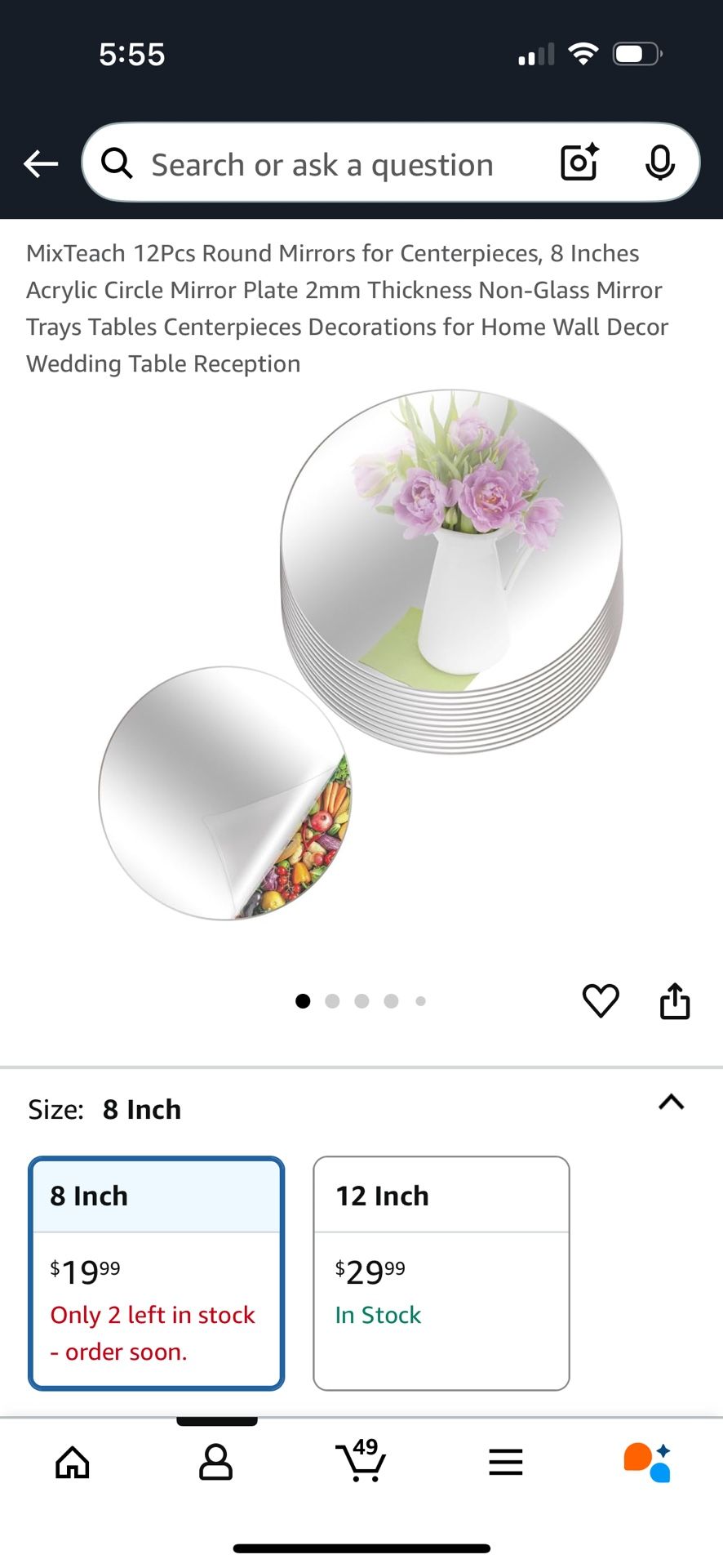 Centerpieces Mirror