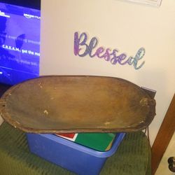 Antique Dough Bowl Wooden