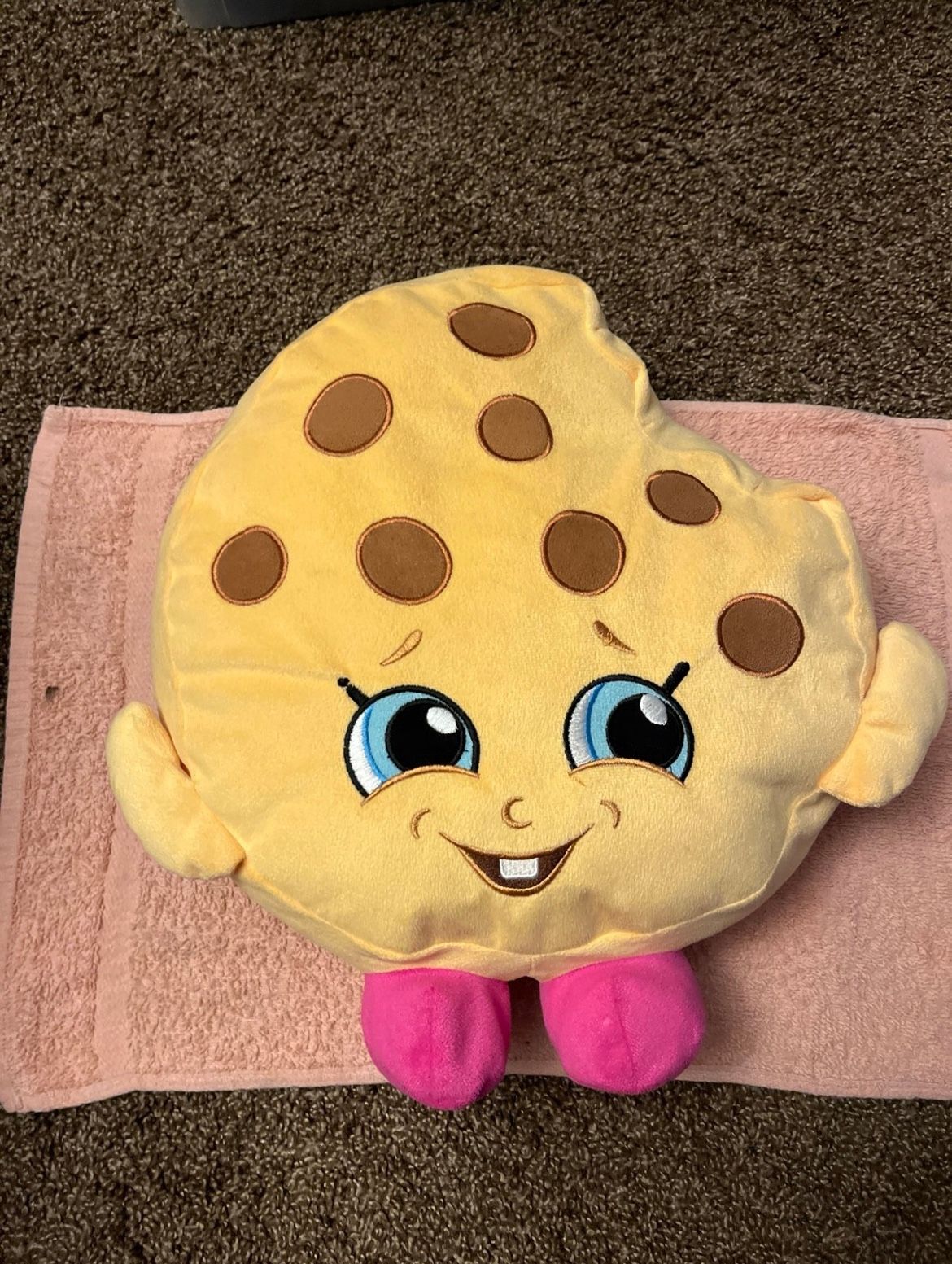 Shopkins Kooky Cookie Plush Pillow Stuffed Animal Toy Chocolate Chip Soft 15”