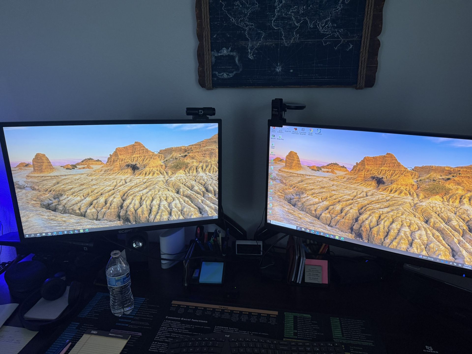 Computer Monitors With Dual Monitor Stand - Full Adjustable Monitor Desk Stand