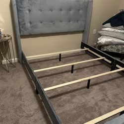 Light Blue Queen Bed Frame