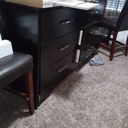 Six Drawer Dresser/W Mirror 