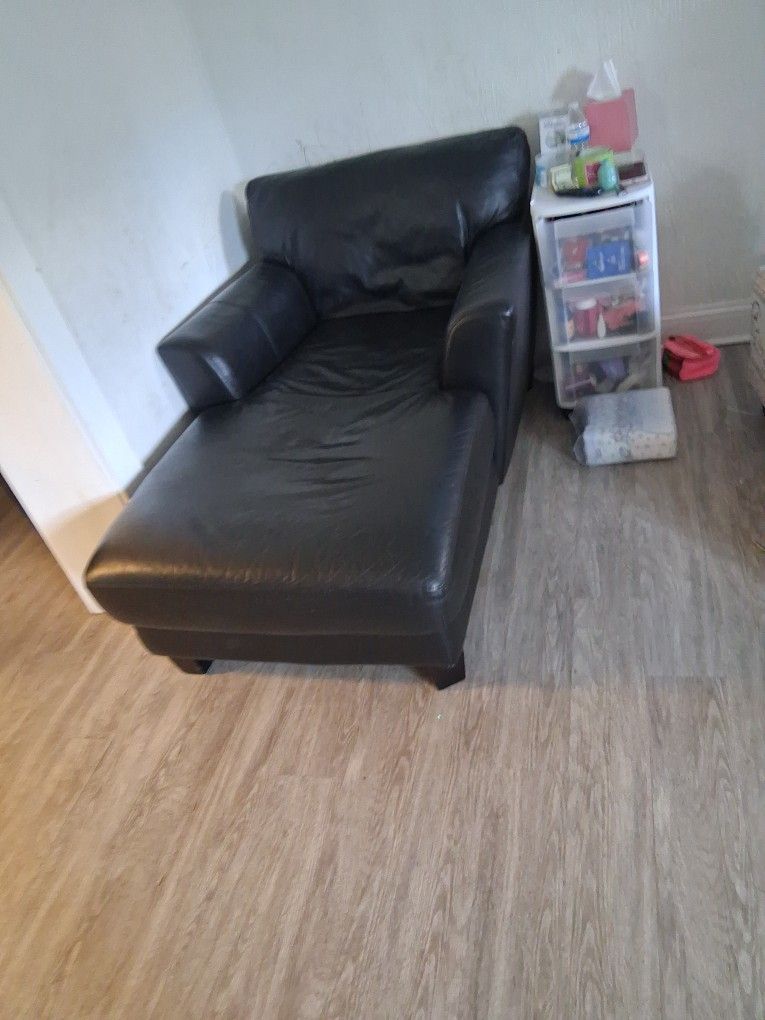 Genuine Leather Lounge Sofa 