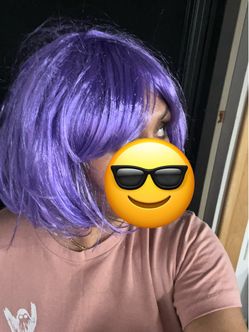 Purple Short Bob Cut Wig