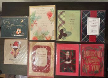 8 Papyrus Christmas Holiday Cards - Father Mother Husband Daughter Brother