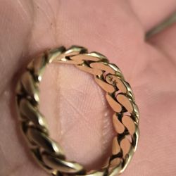 14k Gold Cuban Link Ring