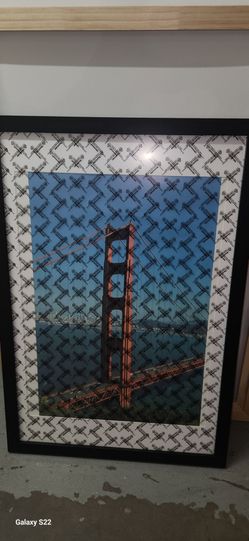the Golden Gate Bridge art print framed