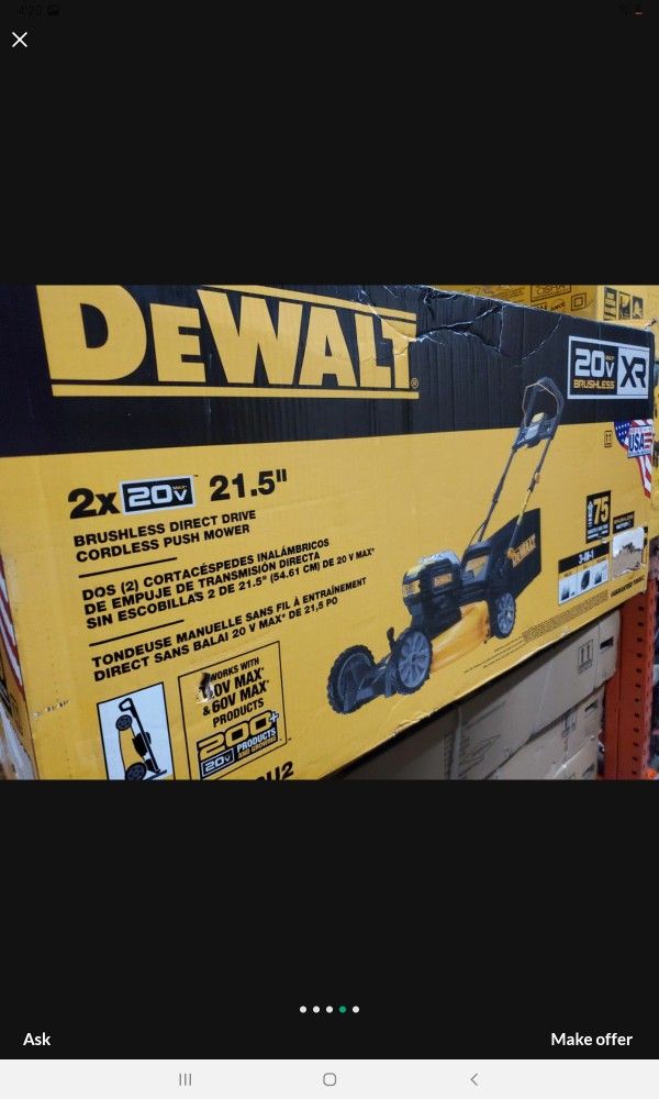DEWALT 20V MAX XR BRUSHLEES LAWN MOWER TOOL ONLY BRAND NEW