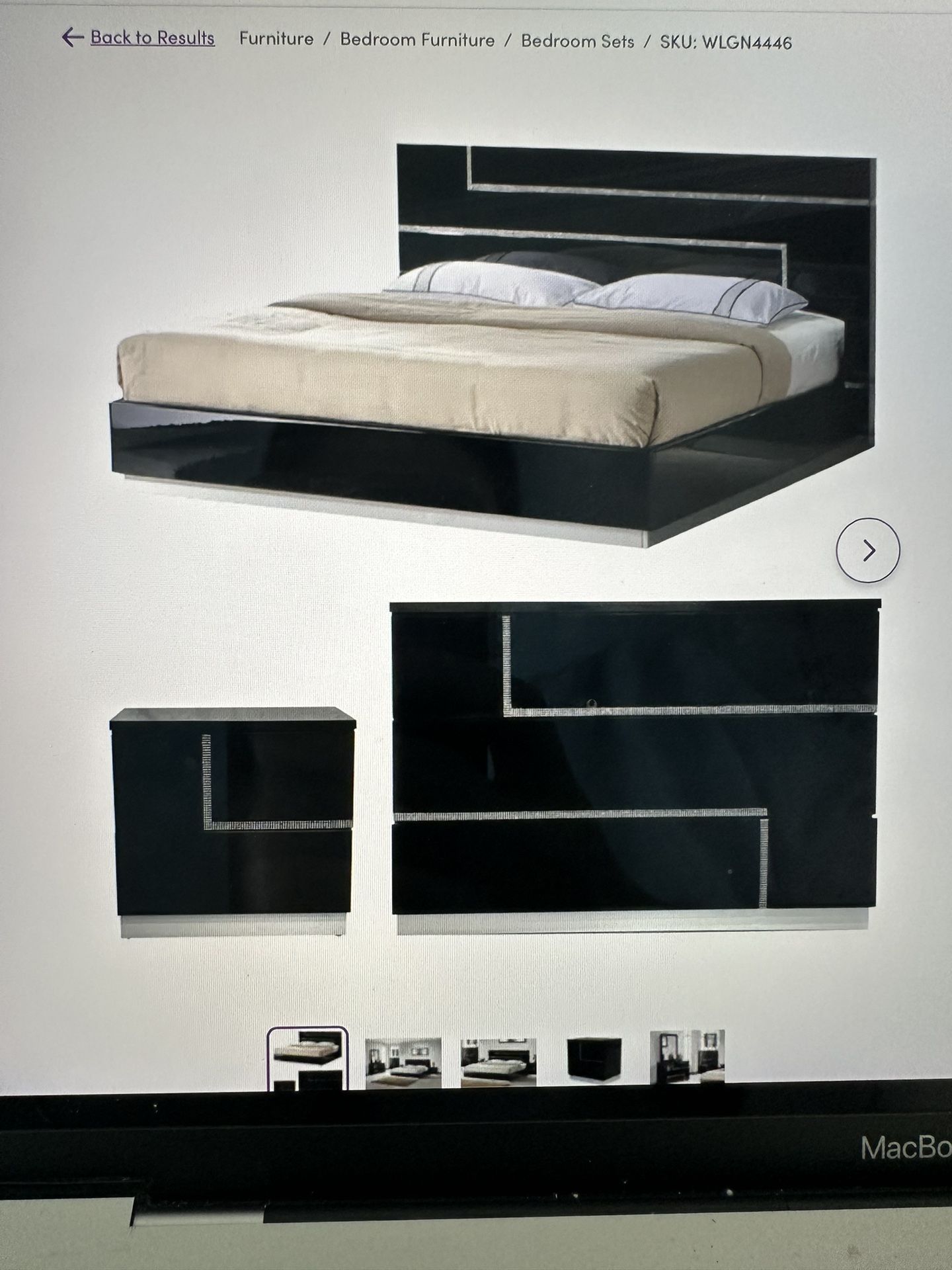 Queen Black Bedroom Set 