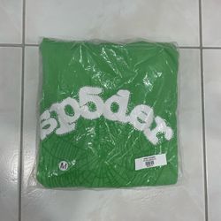 Lime green sp5der hoodie