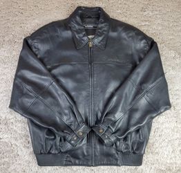 Pelle Pelle Marc Buchanan Leather Jacket Black Sz44 XL NICE!!