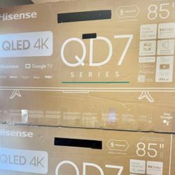 85 Tv Hisense Smart 4K Hdtv $55 Down On Financing Free Delivery 6 Month Warranty.