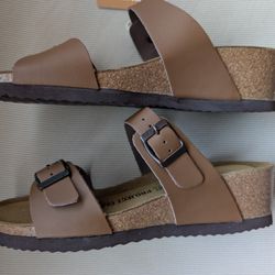 Project Cloud Leather Sandals, Size 8 New