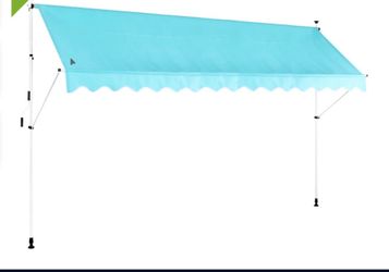 Manual retractable awning