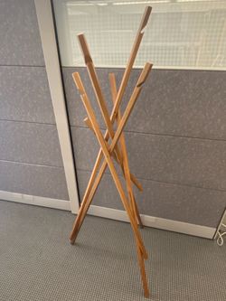 Natural Oak “Sticks” Coat Rack with Notches by Schönbuch